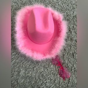 Pink Cowgirl Hat and Heart Sunglasses